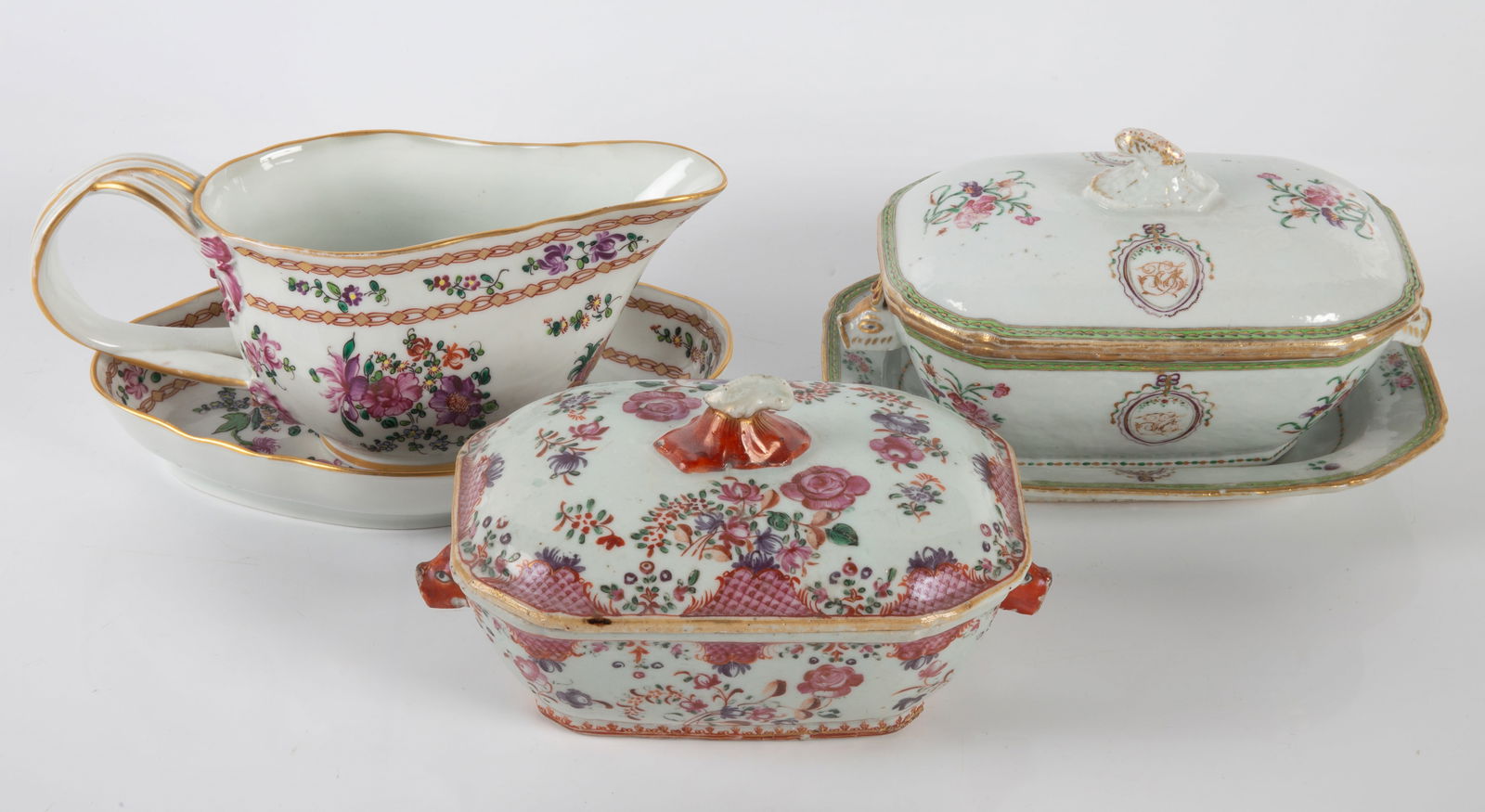 EXPORT, ETC. PORCELAIN (3) PCS. (1 of 8)