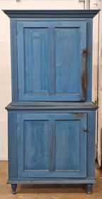 AMERICAN STEP BACK CUPBOARD - TWO PIECE