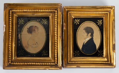 PAIR MINIATURE PORTRAITS (2)