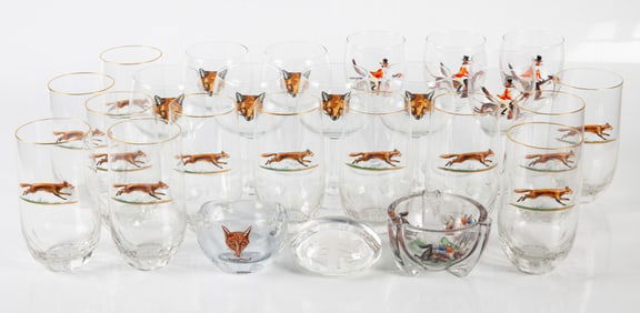 FOX & SPORTING GLASSWARE (24)