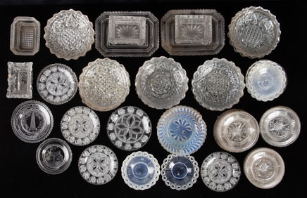 SANDWICH GLASS (49+/-) PCS.