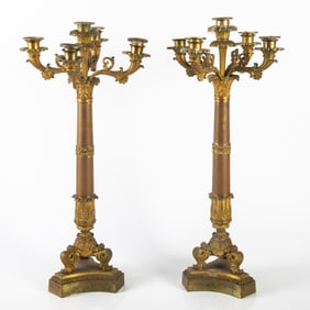 GILT BRONZE CANDELABRA