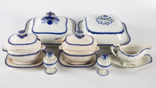 LEEDS WARE - BLUE EDGE (7)