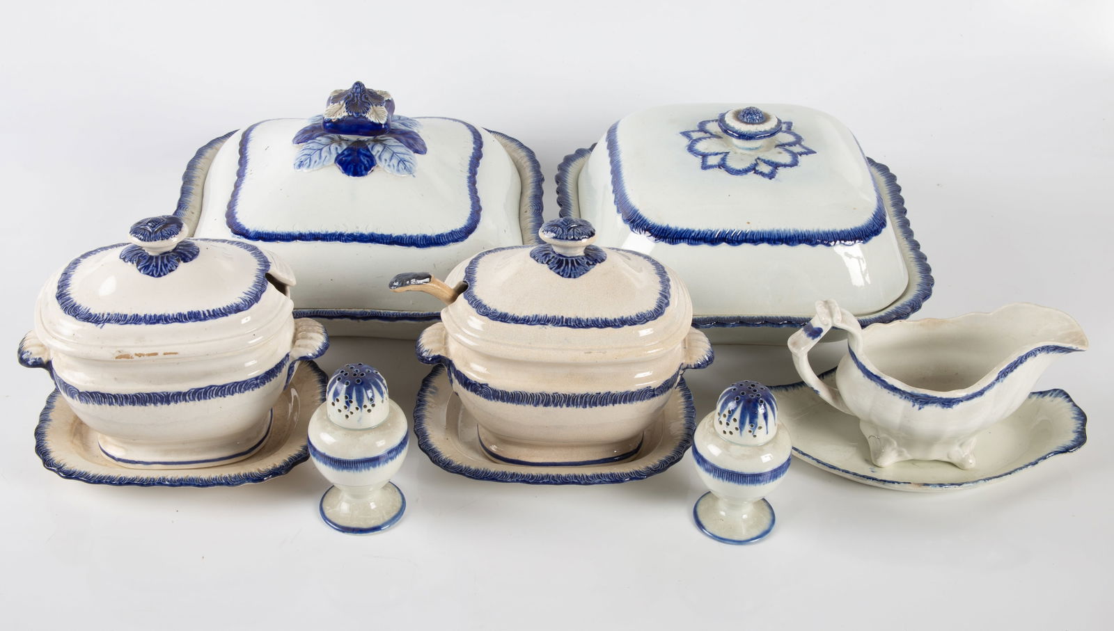 LEEDS WARE - BLUE EDGE (7) (1 of 7)