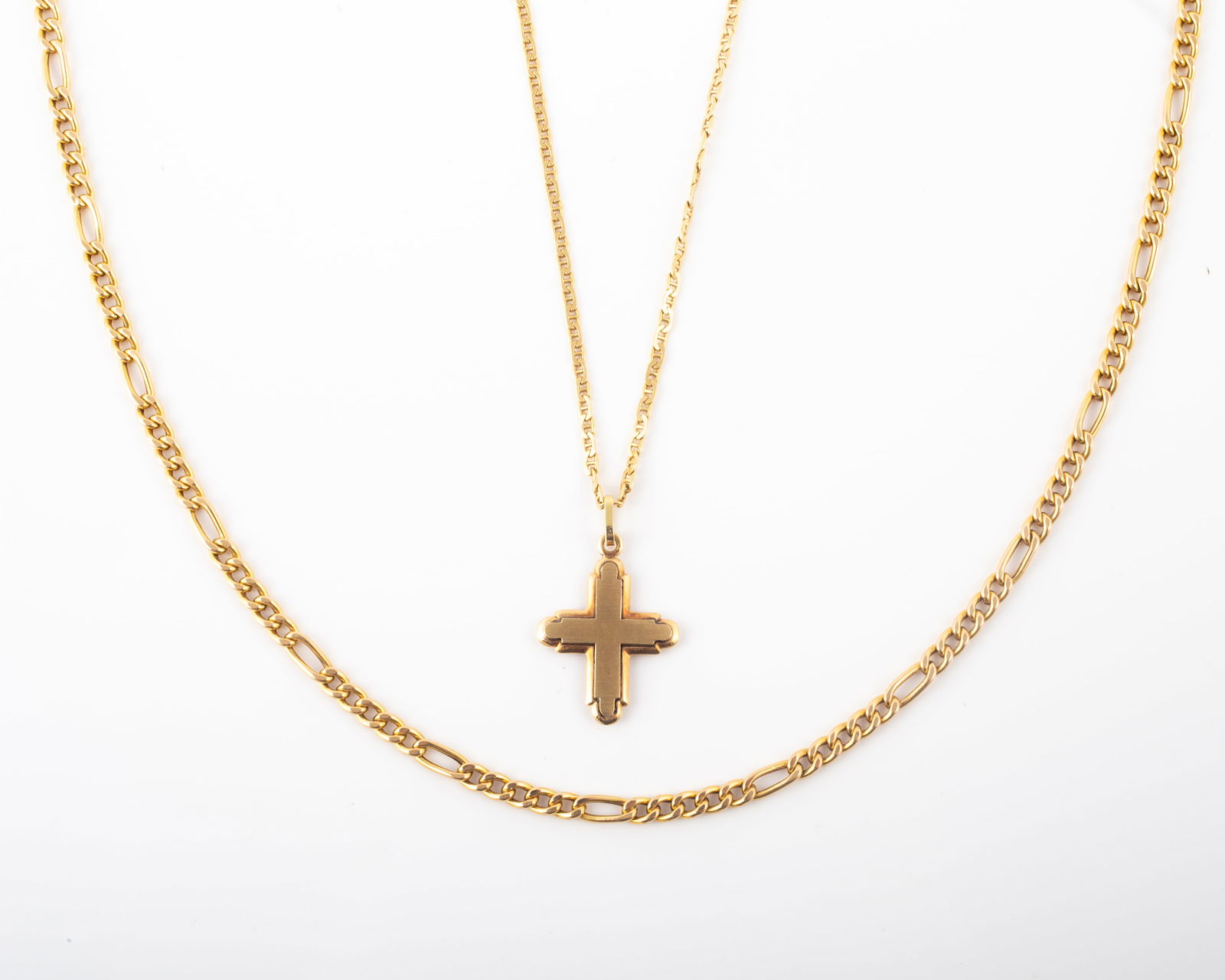 (2) 14K GOLD NECKLACES
