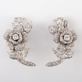 DIAMOND FLORAL EARRINGS