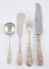 (23) PCS. STERLING FLATWARE KIRK & SON REPOUSSE