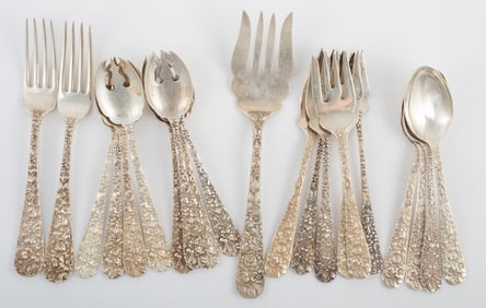(21) PCS. STEIFF STERLING FLATWARE