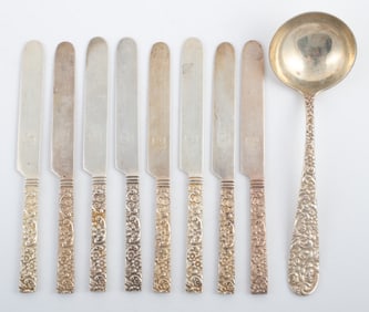 (9) PCS. STERLING FLATWARE