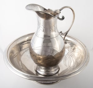 SILVERPLATE WASH BOWL & PITCHER
