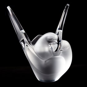 LALIQUE "LOVE BIRDS" VASE