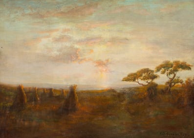 SCHENCK HAYSTACKS PAINTING