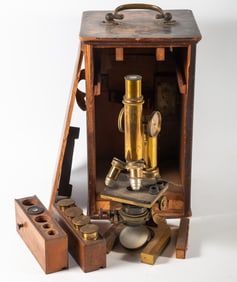 LEITZ BRASS MICROSCOPE