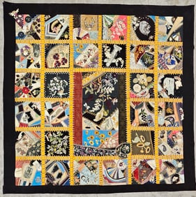 VICTORIAN CRAZY QUILT TOP