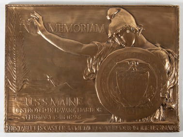 U.S.S. MAINE BRONZE PLAQUE