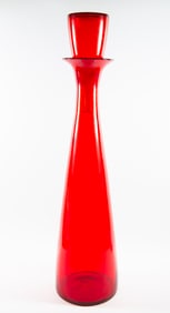 RED BLENKO FLOOR BOTTLE