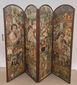 VICTORIAN DECOUPAGE SCREEN