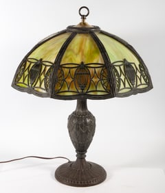 SLAG GLASS TABLE LAMP