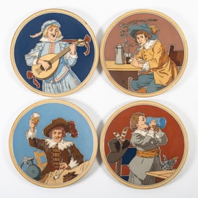 METTLACH PLATES (4)