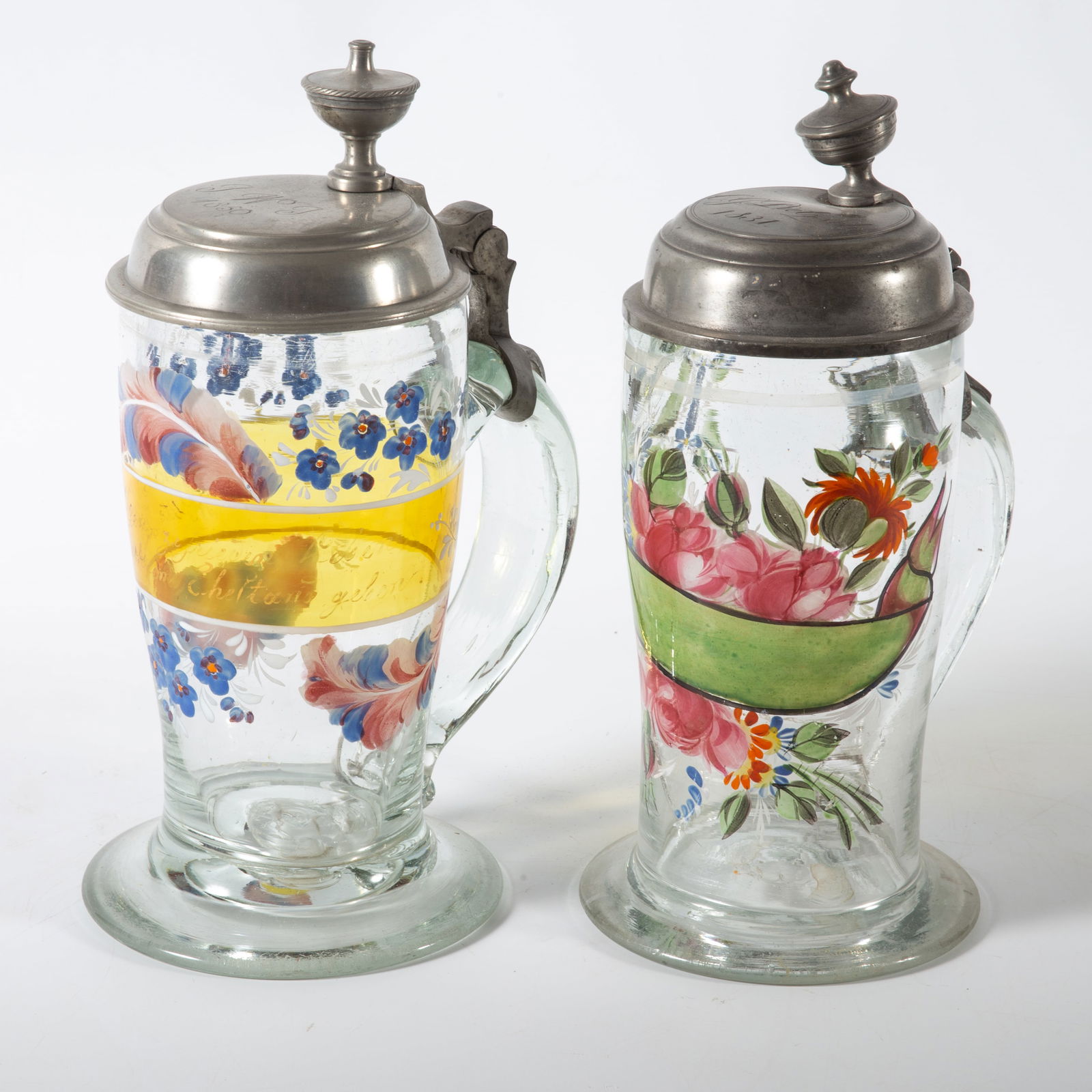 GLASS & ENAMEL STEINS (2) (1 of 6)