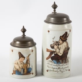 METTLACH STEINS (2)