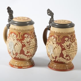 METTLACH STEINS (2)