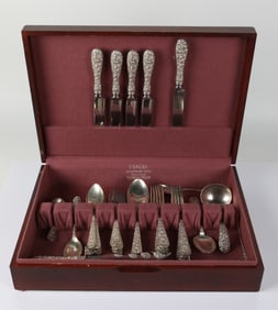 (43) STERLING REPOUSSE FLATWARE & SERVERS