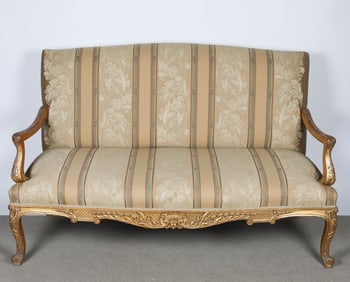 (5) LOUIS XV SOFA & CHAIRS AND (4) LOUIS XV CHAIRS