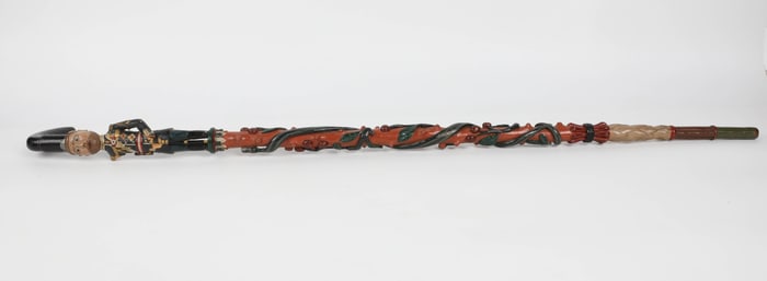 FOLK ART WALKING STICK