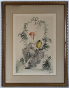 LOUIS ICART ETCHING - "THE WISHING WELL"