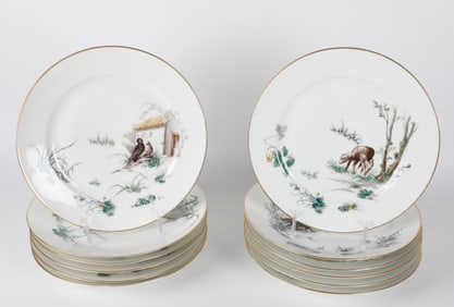 (12) FRENCH GAME PLATES