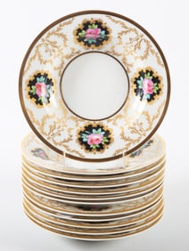 (12) FRENCH PORCELAIN SOUP BOWLS