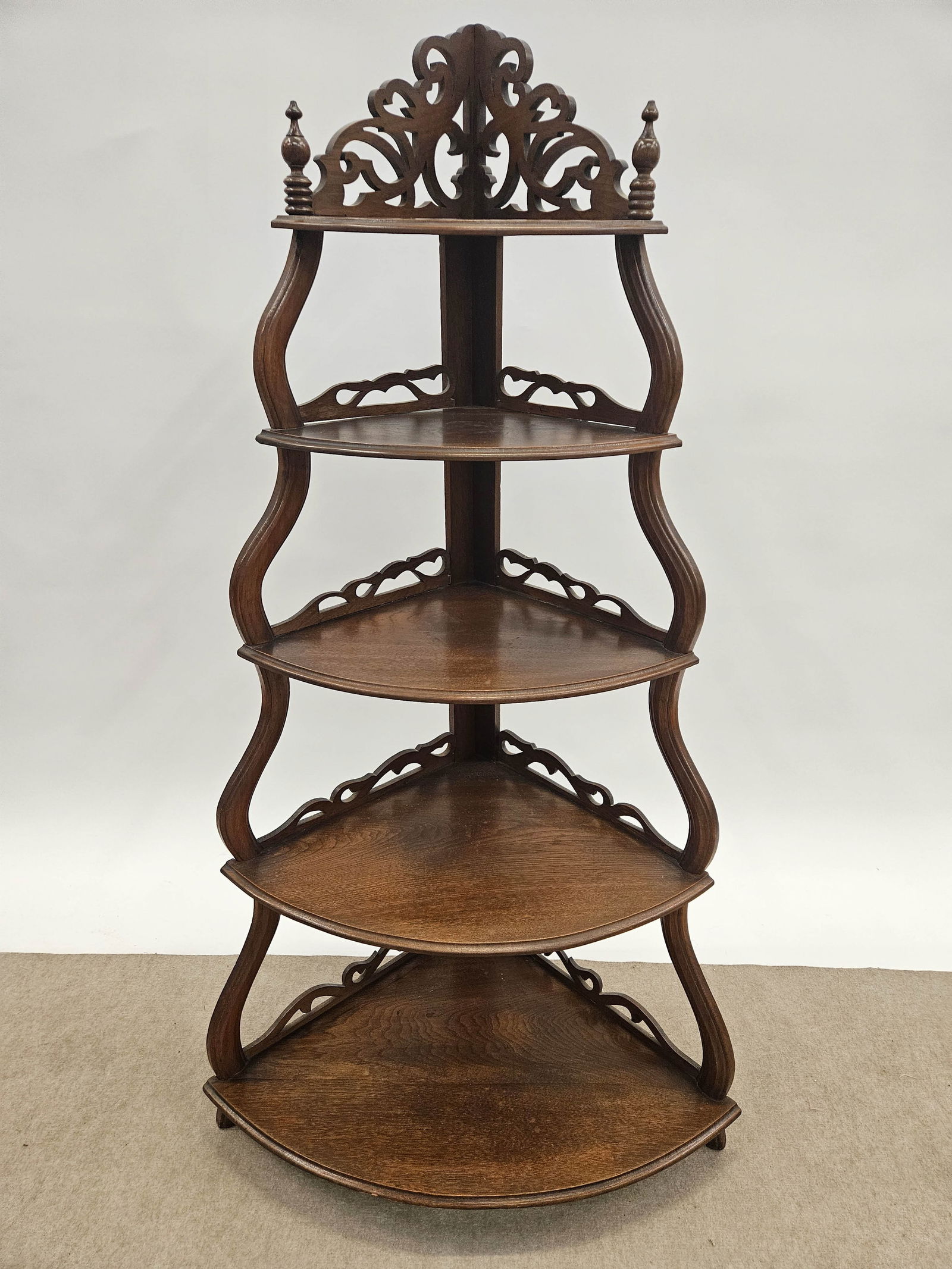VICTORIAN WALNUT CORNER ETAGERE (1 of 4)