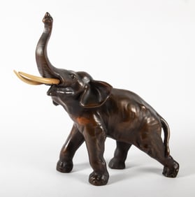 CASED BRONZE ELEPHANT