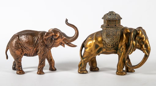 (2) ELEPHANT FIGURES