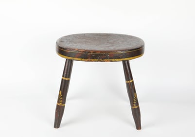 PAINTED MILKING STOOL