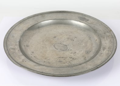 ANTIQUE PEWTER CHARGER