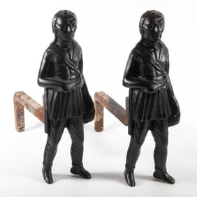 INDIGENOUS FIGURAL ANDIRONS