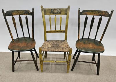 (3) ARROWBACK WINDSOR CHAIRS