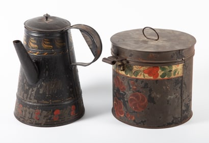 (2) ANTIQUE TOLEWARE