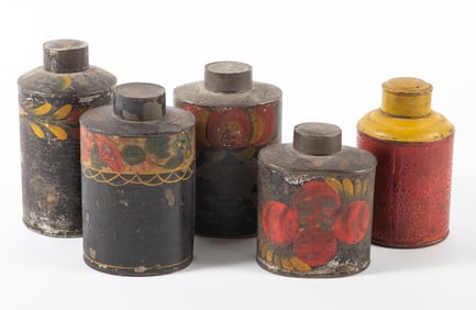 (6) ANTIQUE TOLEWARE