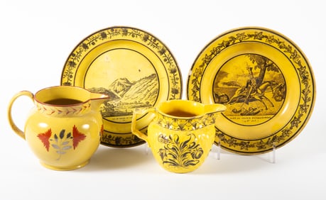 CANARY YELLOW ANTIQUE TABLEWARE
