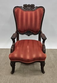 VICTORIAN ROSEWOOD ARMCHAIR
