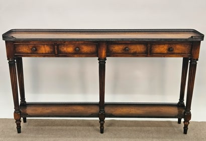 BURL WOOD CONSOLE TABLE