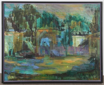 PEGGY HOLLOWAY ABSTRACT PAINTING