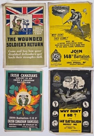 (4) CANADIAN WWI POSTERS