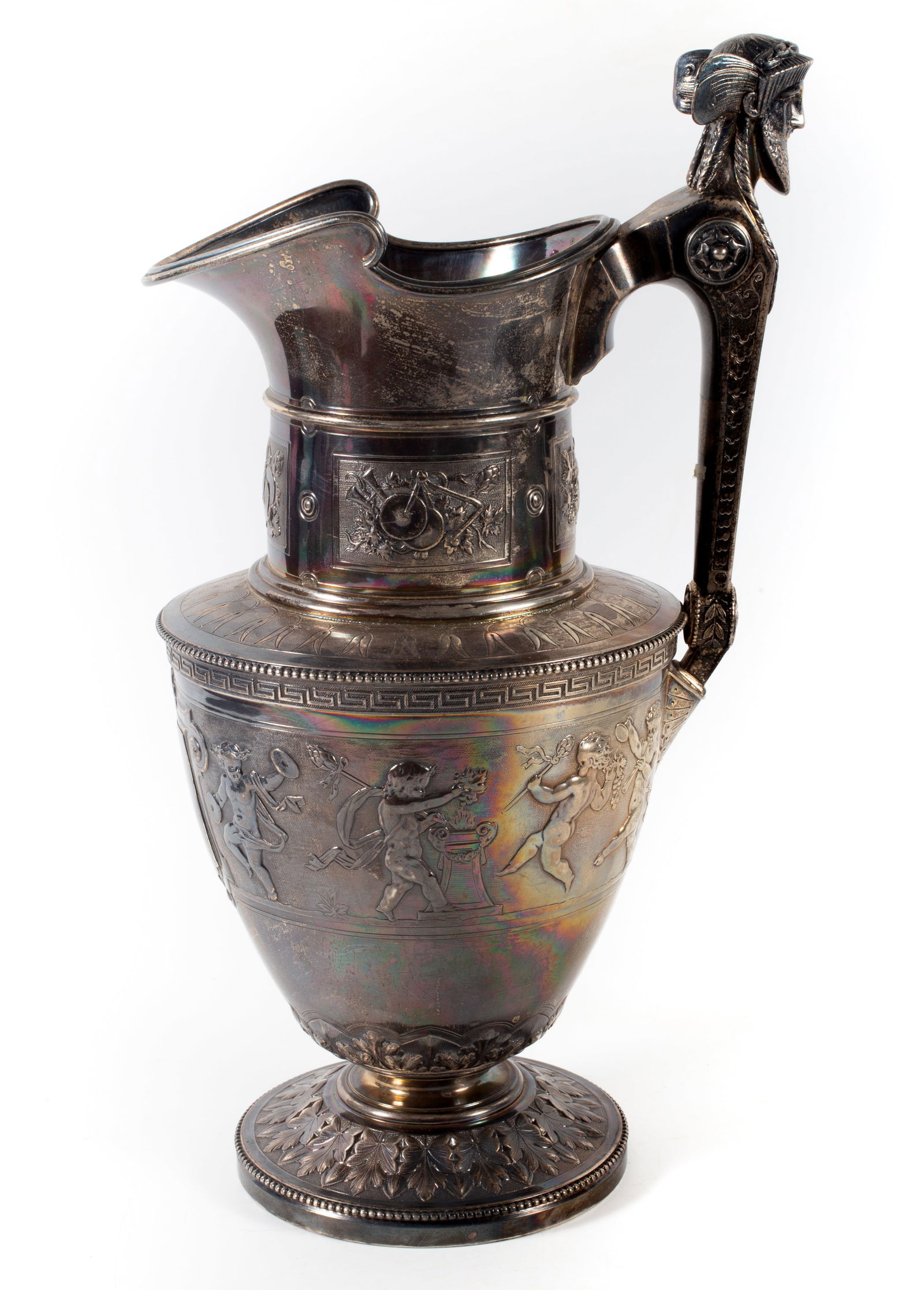 ANTIQUE STERLING SILVER PITCHER - 4