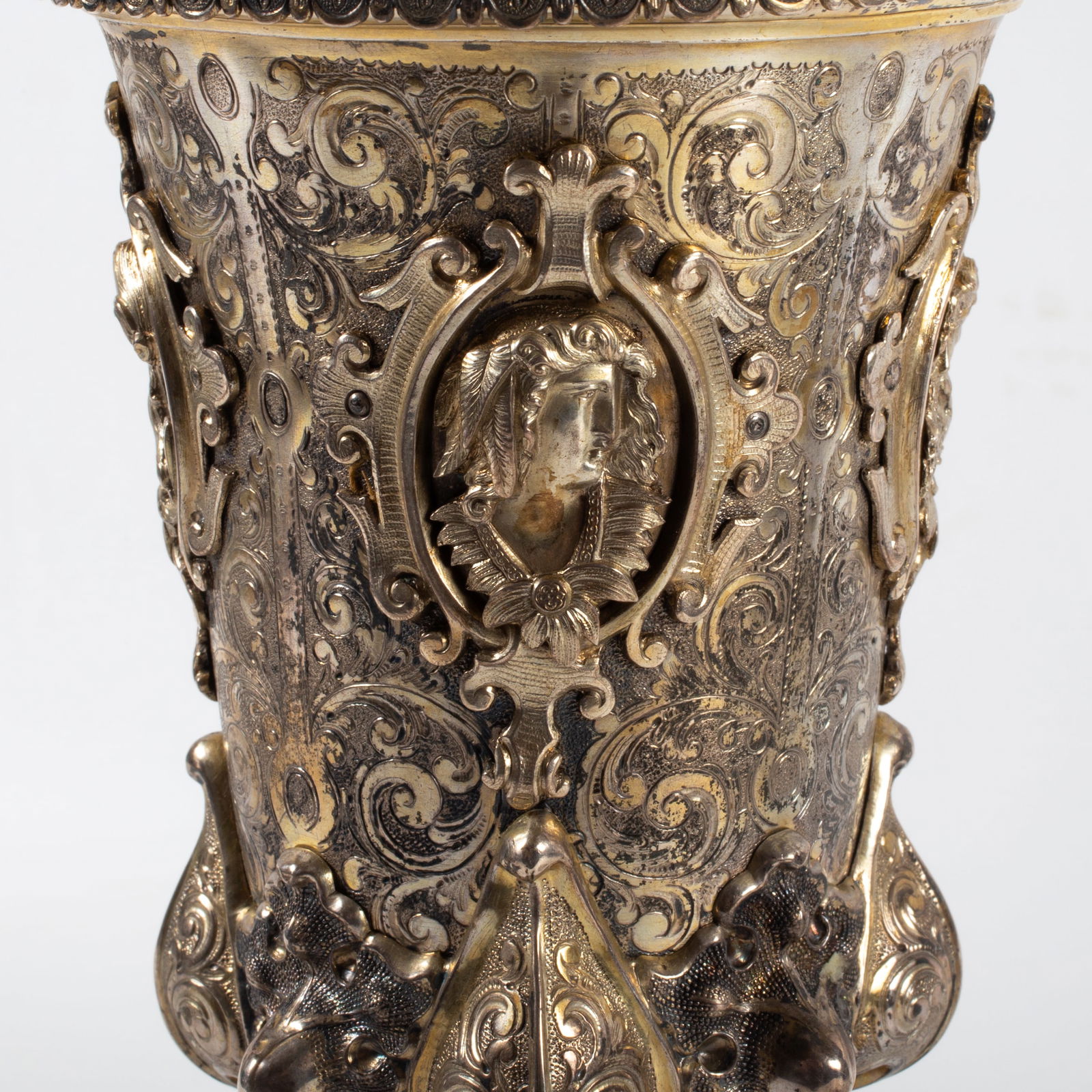 ANTIQUE SILVER COVERED CUP - 4