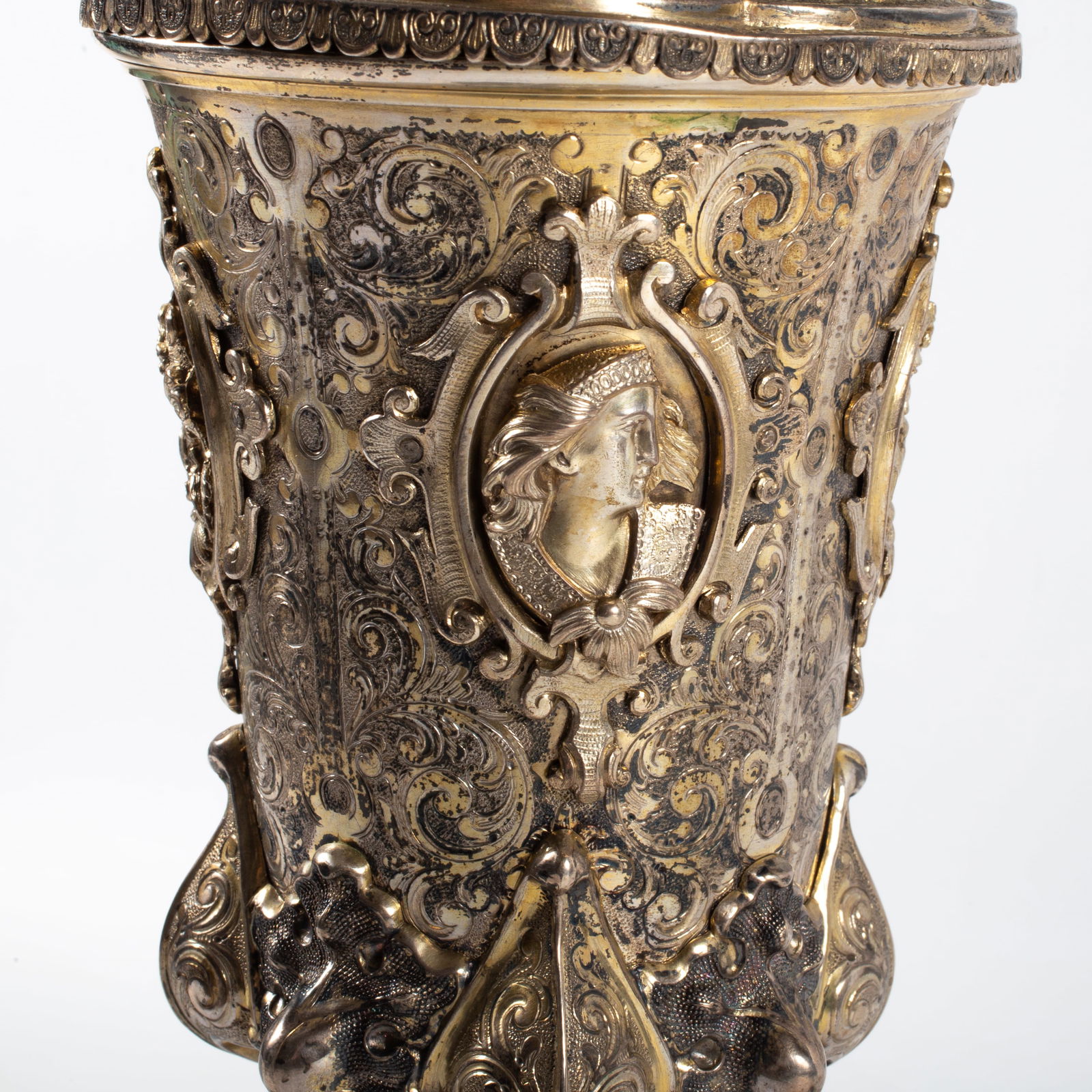 ANTIQUE SILVER COVERED CUP - 6