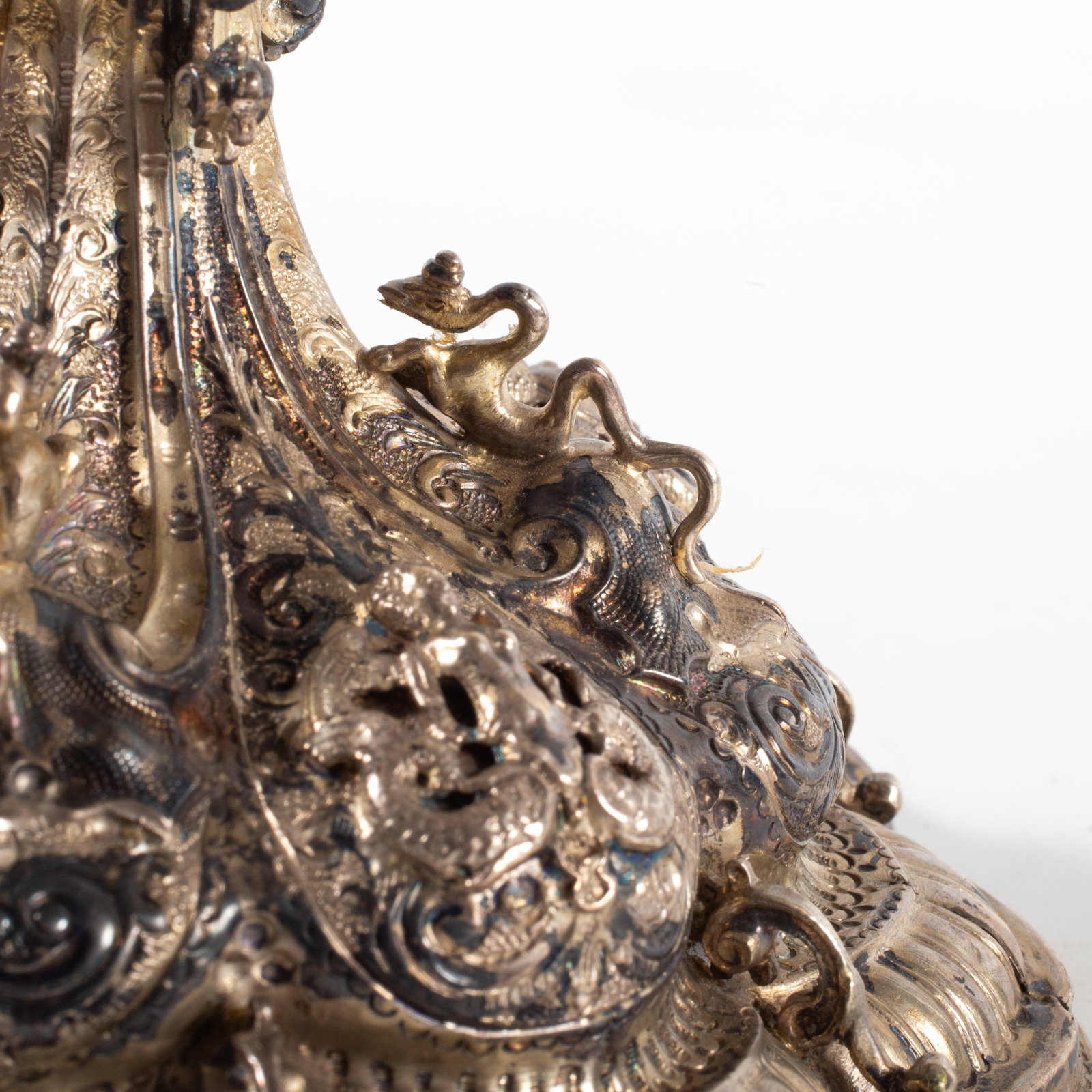 ANTIQUE SILVER COVERED CUP - 9